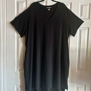 Plus size V neck dress